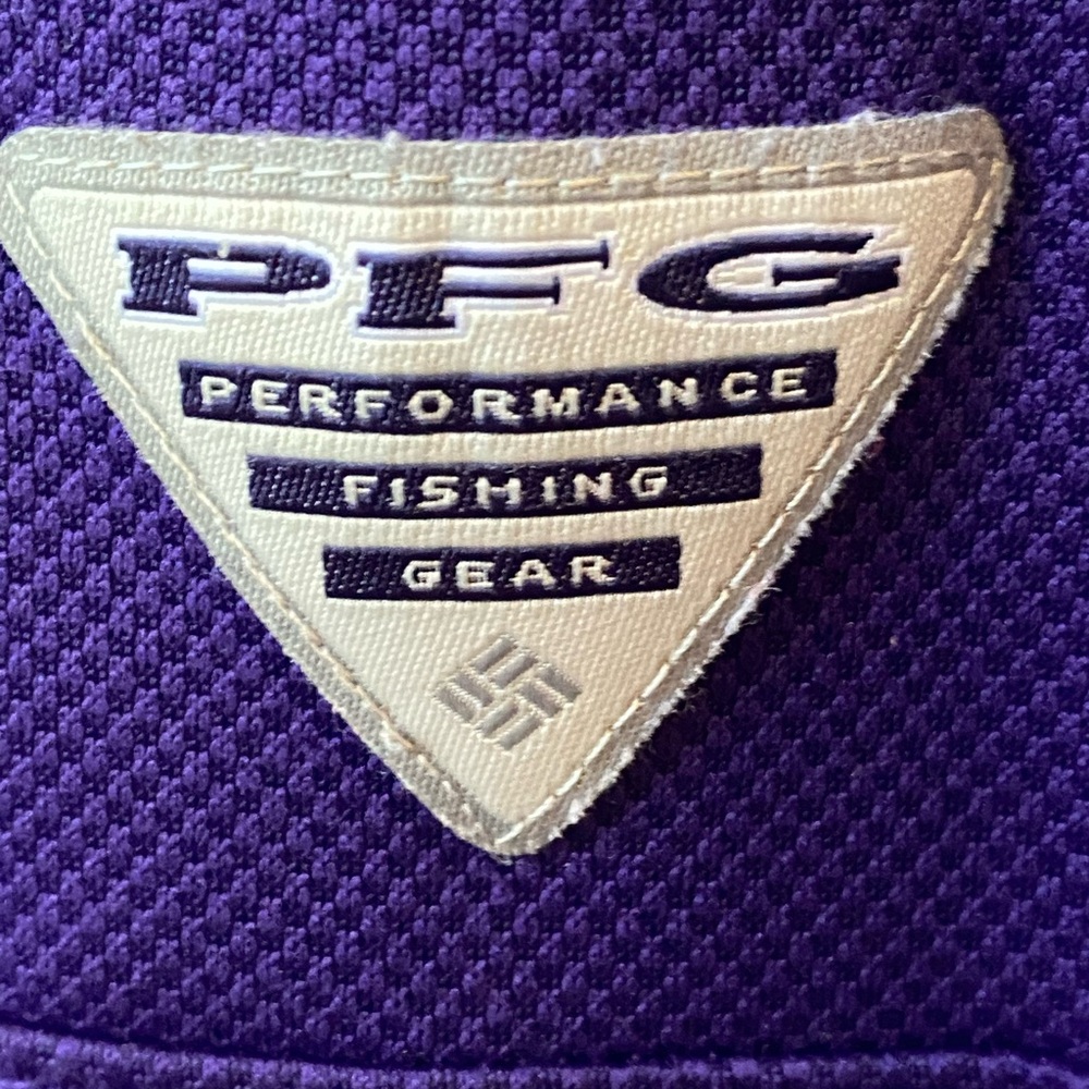Columbia PFG Deep Purple Kansas State Shirt with Powercat Logo